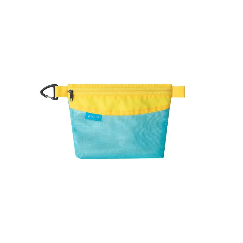 pack all Water-resistant Material Zipper Pouch  Mesh Zipper Bag for Storage  Travel  Office (Small) (Blue) - Image 1